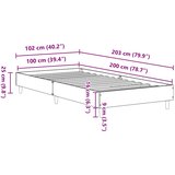  Okvir kreveta bez madraca staro drvo 100x200 cm | shoptok.hr