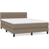  S oprugama i madracem smeđesivi 140 x 190 cm od tkanine | shoptok.hr
