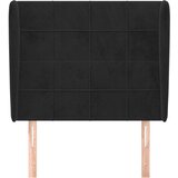  Uzglavlje s ušima crno 83 x 23 x 118/128 cm baršunasto | Eponuda.ba