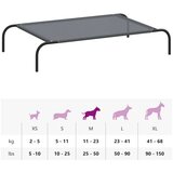 vidaXL dvignjena pasja postelja siva 110x65x20 cm tekstilen in jeklo | Shoptok.si