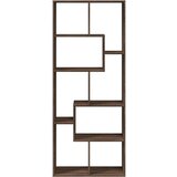 vidaXL Pregrada s knjižno omaro rjavi hrast 67x25x161,5 cm inž. les | Shoptok.si