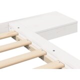 vidaXL Posteljni okvir s nočnimi omaricami Bela 200x200cm Trden les | Shoptok.si