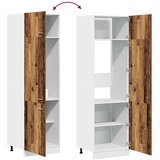 vidaXL Omara za hladilnik starinski les 60x57x207 cm inž. les | Shoptok.si