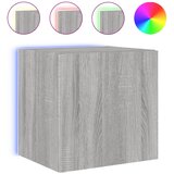Maison Chic Stenska TV omarica - TV stojalo - Televizijska omarica z LED lučkami siva sonoma 40,5x35x40 cm, (21699330) Cene