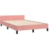  Okvir za krevet s uzglavljem ružičasti 120 x 200 cm baršunasti | Eponuda.com