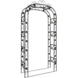  Vrtni luk crni 116 x 45 x 240 cm čelični | Eponuda.com