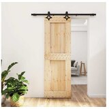 vidaXL Drsna vrata s kompletom vodil 70x210 cm trdna borovin | Shoptok.si