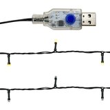  Božićna girlanda s LED svjetlima 10 m crna | shoptok.hr
