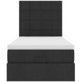  Otomanski okvir kreveta s madraca crni 100x200cm tkanine | Eponuda.com