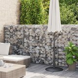 vidaXL gabionska stena s pokrovi iz pocinkanega jekla 600x50x150 cm | Shoptok.si