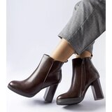 Gemre Brown insulated heeled ankle boots Sambruson | Shoptok.si