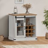 vidaXL Komoda HALDEN s kliznim vratima bijela 80x40x80 cm puno drvo Cijene