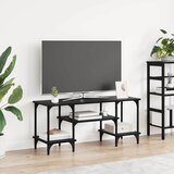 vidaXL TV ormar Crni hrast 102 x 35 x 45,5 cm Obrađeno drvo i čelik | shoptok.hr