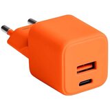 Forever Hitri stenski polnilnik USB-A 18W QC / USB-C 30W PD Compact GaN, Oranžna, (5000191748) Cene