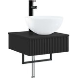 vidaXL Priljubljen umivalnik na steni Črna 40 x 41 x 40,5 cm, (5000245468) | Shoptok.si