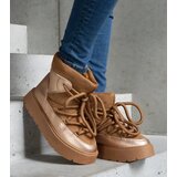  Brown platform snow boots insulated with fur Sapphi | shoptok.hr