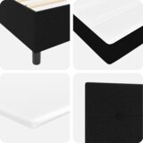 Box Spring Krevet s Madracem Crni 90x190 cm Tkanina | shoptok.hr