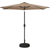 vidaXL Zunanje senčilo z LED lučmi 270 x 270 cm Poliester Taupe, (5000247876) | Shoptok.si