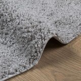  Čupavi moderni tepih s visokim vlaknima sivi Ø 100 cm | shoptok.hr