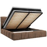 MID.YOU OBLAZINJENA POSTELJA 140 cm x 200 cm , les, tekstil, leseni material rjava | Shoptok.si