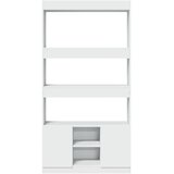  Visoka komoda bijela 92 x 33 x 180 cm od konstruiranog drva | shoptok.hr