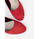 GOODIN Red suede heeled pumps | shoptok.hr