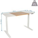 MID.YOU Pisalna Miza Stand T3, Bela, Hrast | Shoptok.si