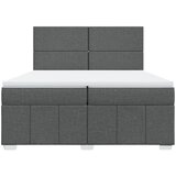  Krevet s oprugama i madracem tamnosivi 200 x 200 cm od tkanine | shoptok.hr