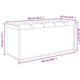  Klupa za odlaganje Sonoma hrast 102x42x45 cm Konstruirano drvo | shoptok.hr