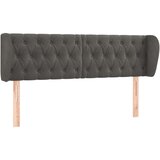  Vzglavje z ušesi temno sivo 147x23x78/88 cm žamet, (20794049) | Shoptok.si