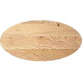 vidaXL Mizna plošča 100x50x2 cm trdna hrastovina ovalna | Shoptok.si