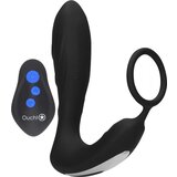 Ouch! E-stim & Vibration Butt Plug & Cock Ring with Remote Black Cijene