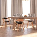  Jedilni stol 4 kosi črn ukrivljen les in umetno usnje, (20944568) | Shoptok.si