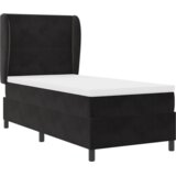 Box Spring postelja z vzmetnico črna 90x190 cm žamet, (22052296) | Shoptok.si
