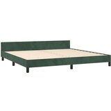  Posteljni okvir z vzglavjem temno zelen 200x200 cm žamet, (20906344) | Shoptok.si