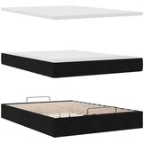 Ottoman krevet s madracem crni 140x200 cm baršun | shoptok.hr