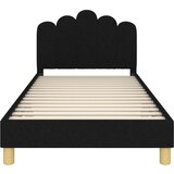  Posteljica za malčke z vzglavjem Črna 90 x 200 cm blago, (5000105170) | Shoptok.si