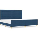 Plavi krevetni okvir 200x200 cm od tkanine | shoptok.hr