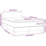  s oprugama i madracem tamnoplavi 120 x 190 cm baršun | shoptok.hr