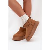 Boto Women's Snow Boots On Platform Insulated With Fur Camel Vesirae | ePonuda.com