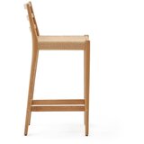 Kave Home Barska stolica od punog hrasta u prirodnoj boji (visine sjedala 70 cm) Analy – | shoptok.hr