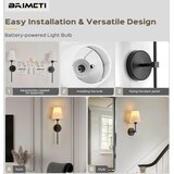 BRIMETI 2x brezžična stenska svetilka z baterijo | Shoptok.si