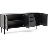 Kave Home Crna komoda u dekoru hrasta 200x86x45 cm Lenon – | shoptok.hr