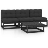 The Living Store Vrtna sedežna garnitura 4-delna z blazinami trdna borovina - Vrtna Sedežna Garnitura, (21479674) | Shoptok.si