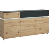Modern Living Široka Komoda Luci, Barva Hrasta, Antracit | Shoptok.si