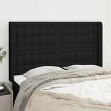  Uzglavlje s ušima crno 147x16x118/128 cm od tkanine | Eponuda.ba