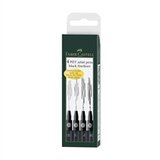 Faber-Castell Flomasteri Pitt 199, črni, (XS, S, F, B), 4 komada | shoptok.hr