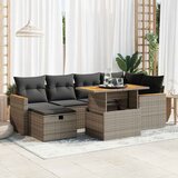 vidaXL 8-dijelni set vrtnih sofa od poliratana s jastucima sivi | shoptok.hr