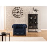 Ropez Moder žameten Chesterfield fotelj York Blik – | Shoptok.si
