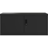 Ormarić za spise crni 90 x 40 x 110 cm čelični | shoptok.hr